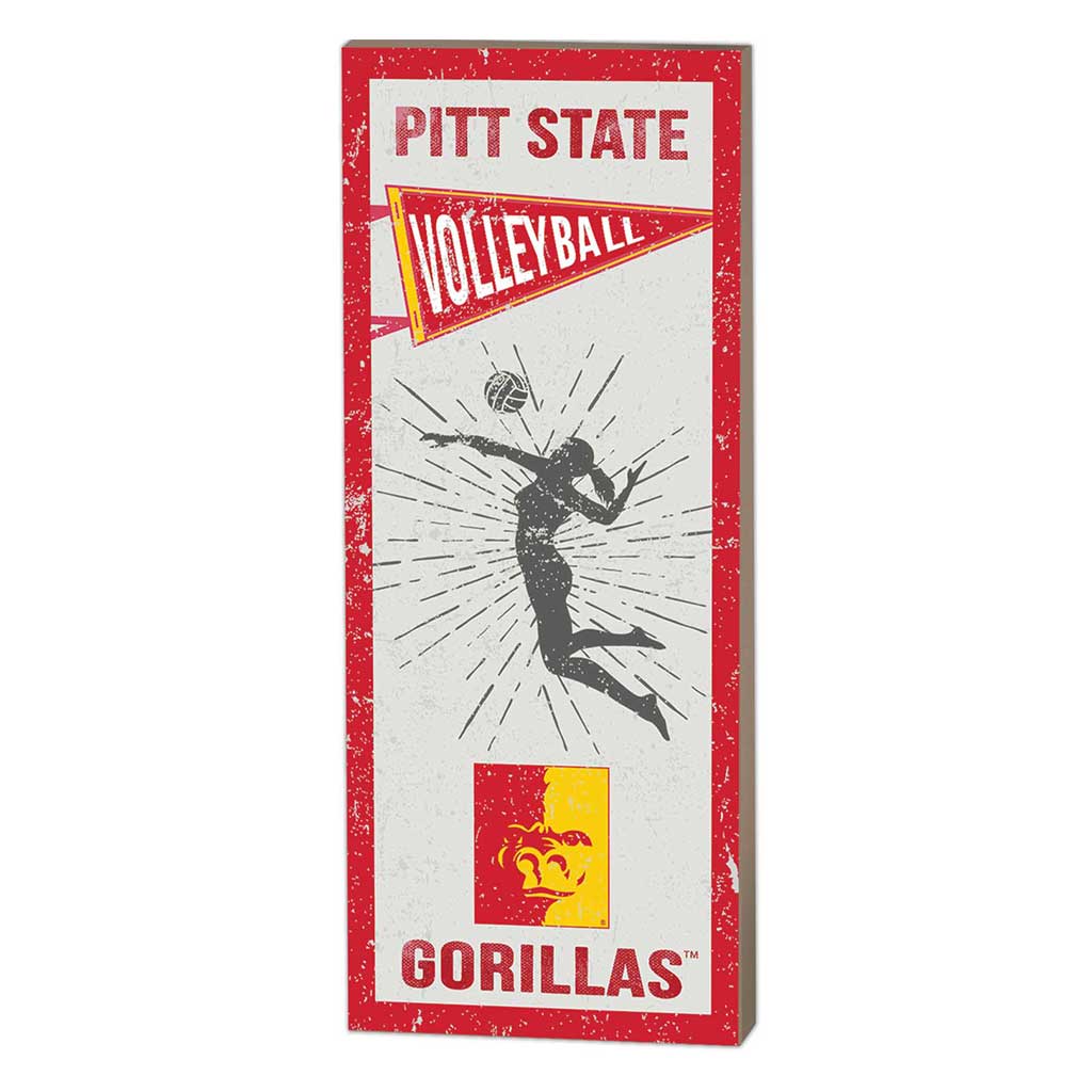 7x18 Vintage Player Pittsburg State University Gorilla Volleyball Women
