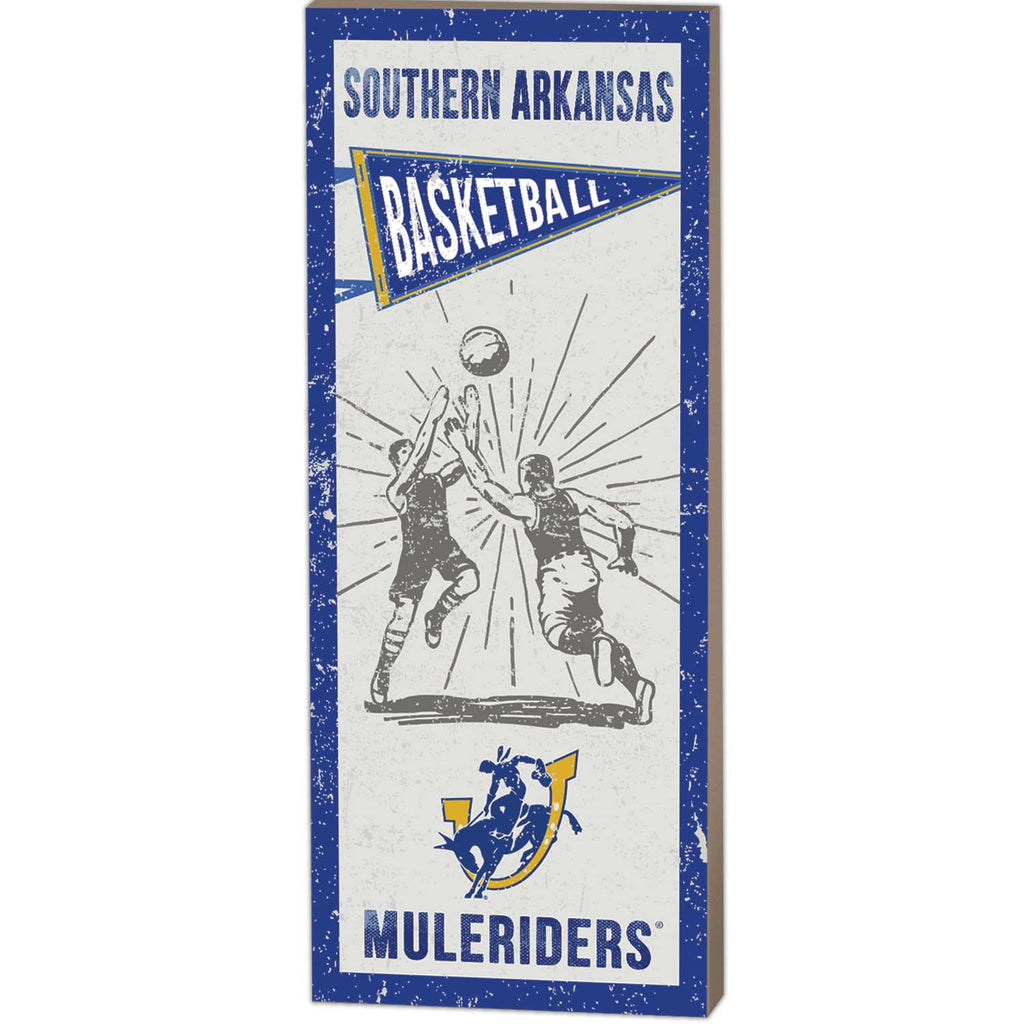 7x18 Vintage Player Southern Arkansas MULERIDERS Basketball