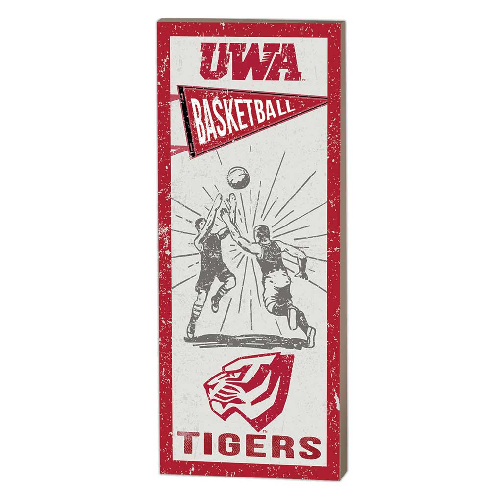 7x18 Vintage Player West Alabama TIGERS Basketball