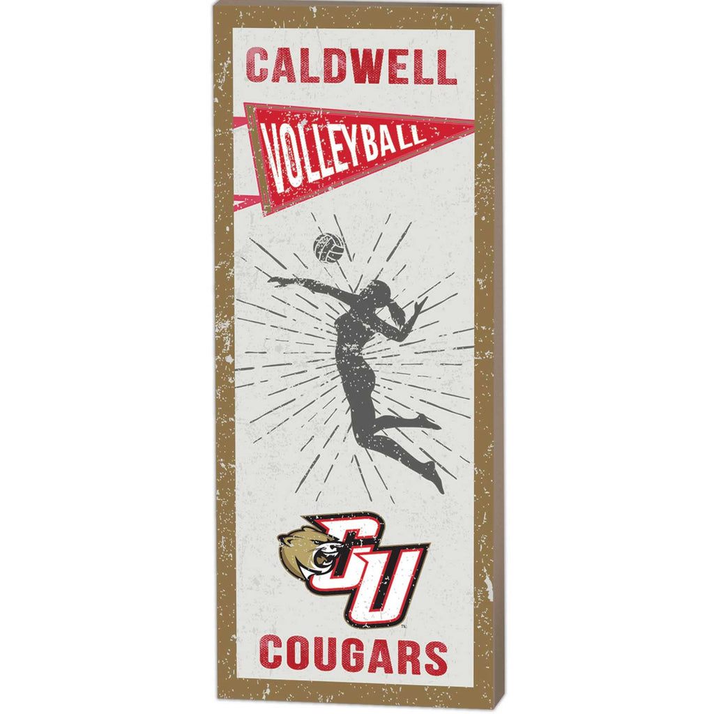 7x18 Vintage Player Caldwell University COUGARS - Girl's Volleyball