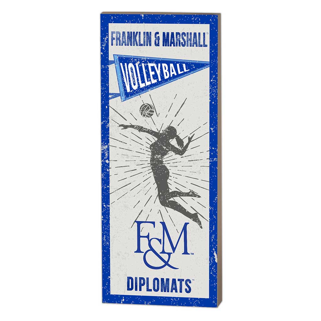 7x18 Vintage Player Franklin & Marshall College DIPLOMATS - Girl's Volleyball