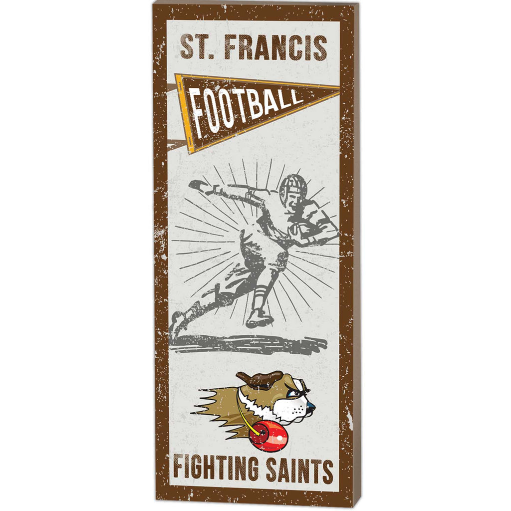7x18 Vintage Player St. Francis Fighting Saints Fighting Saints
