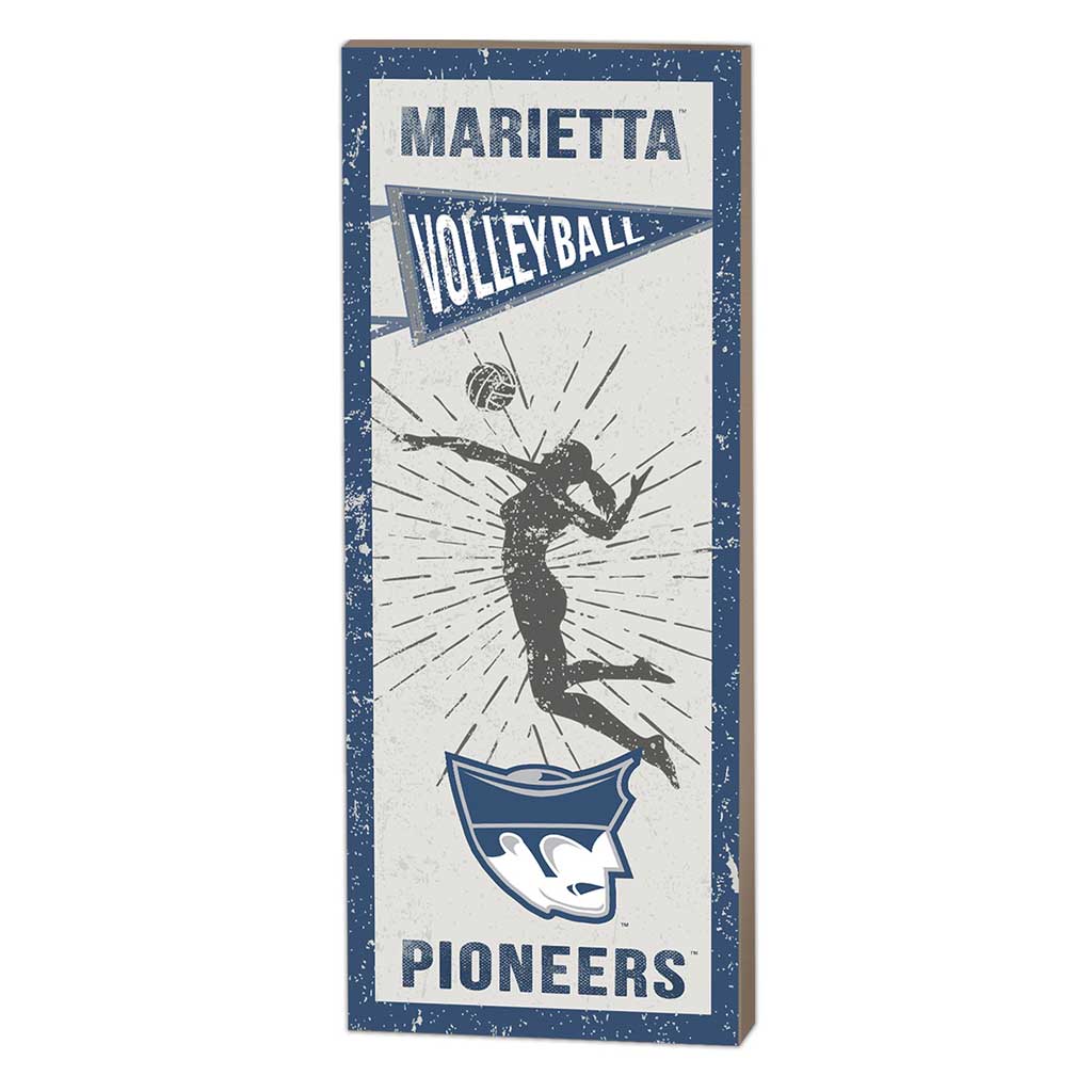7x18 Vintage Player Marietta College Pioneers - Girl's Volleyball