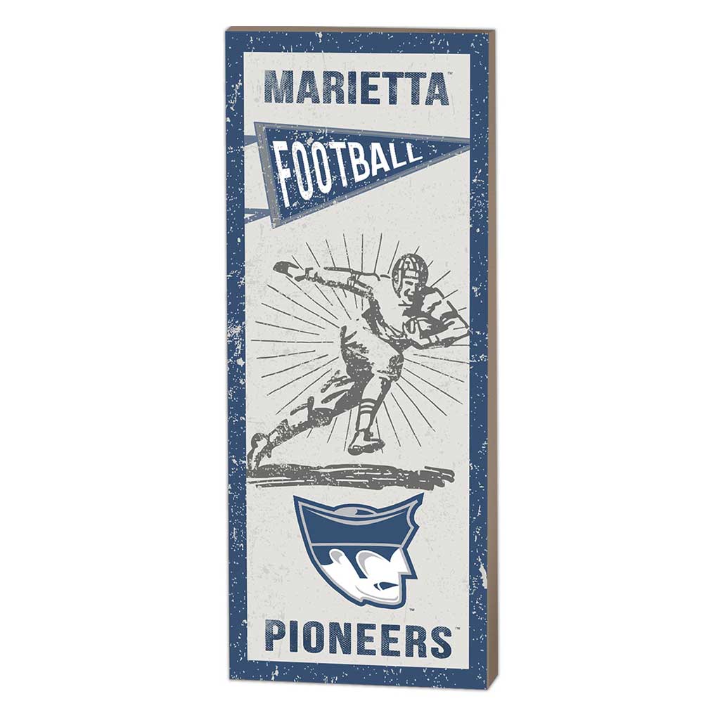 7x18 Vintage Player Marietta College Pioneers