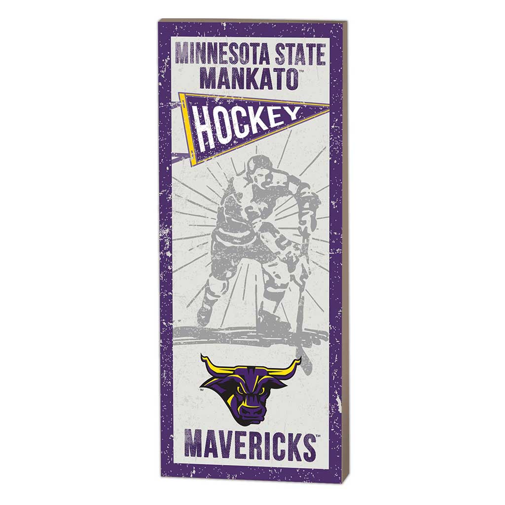 7x18 Vintage Player Minnesota State Mankato Mavericks Hockey