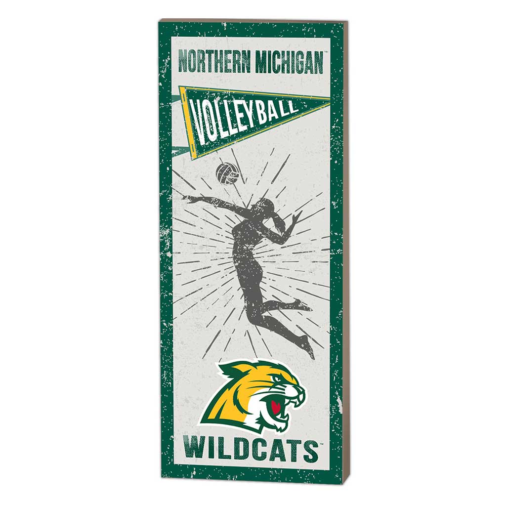 7x18 Vintage Player Northern Michigan University Wildcats - Girl's Volleyball