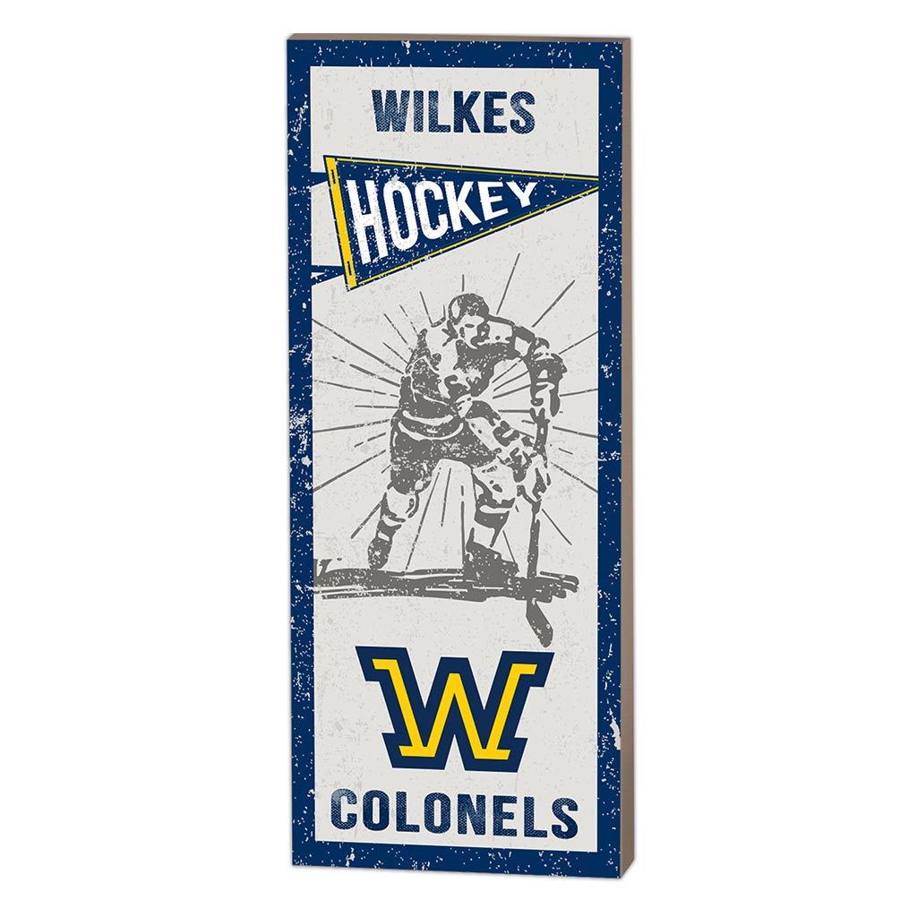 7x18 Vintage Player Wilkes University Colonels Hockey