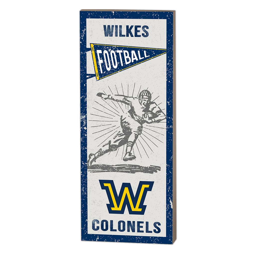 7x18 Vintage Player Wilkes University Colonels