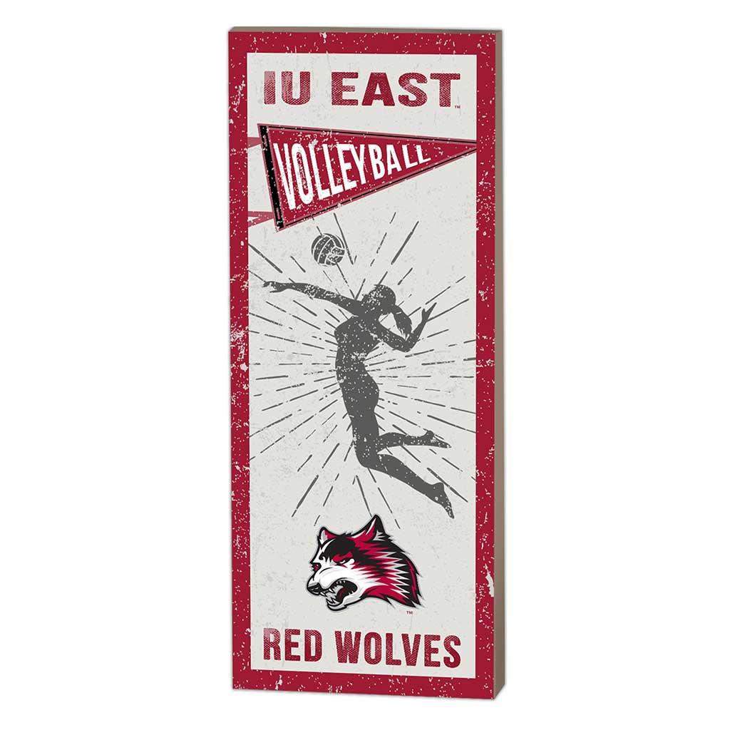 7x18 Vintage Player Indiana University East Red Wolves - Girl's Volleyball