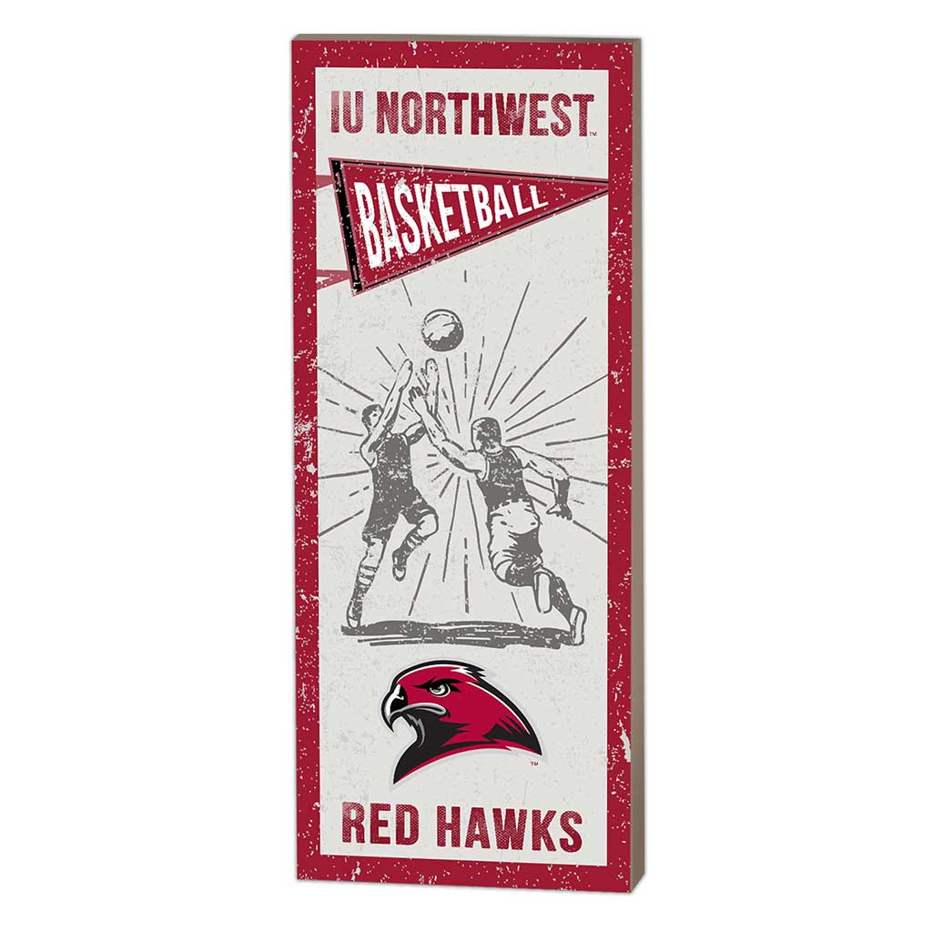 7x18 Vintage Player Indiana University Northwest Redhawks Basketball