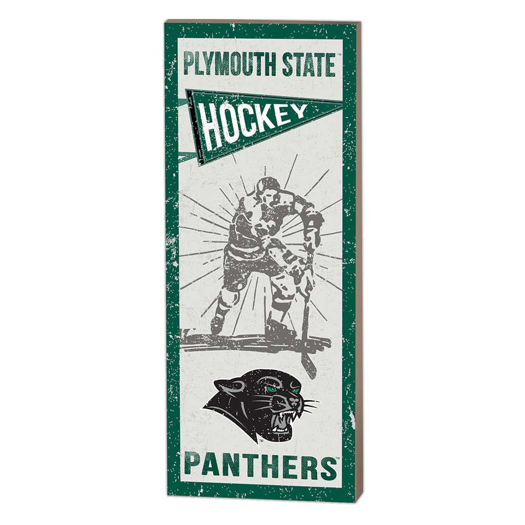 7x18 Vintage Player Playmouth State University Panthers Hockey