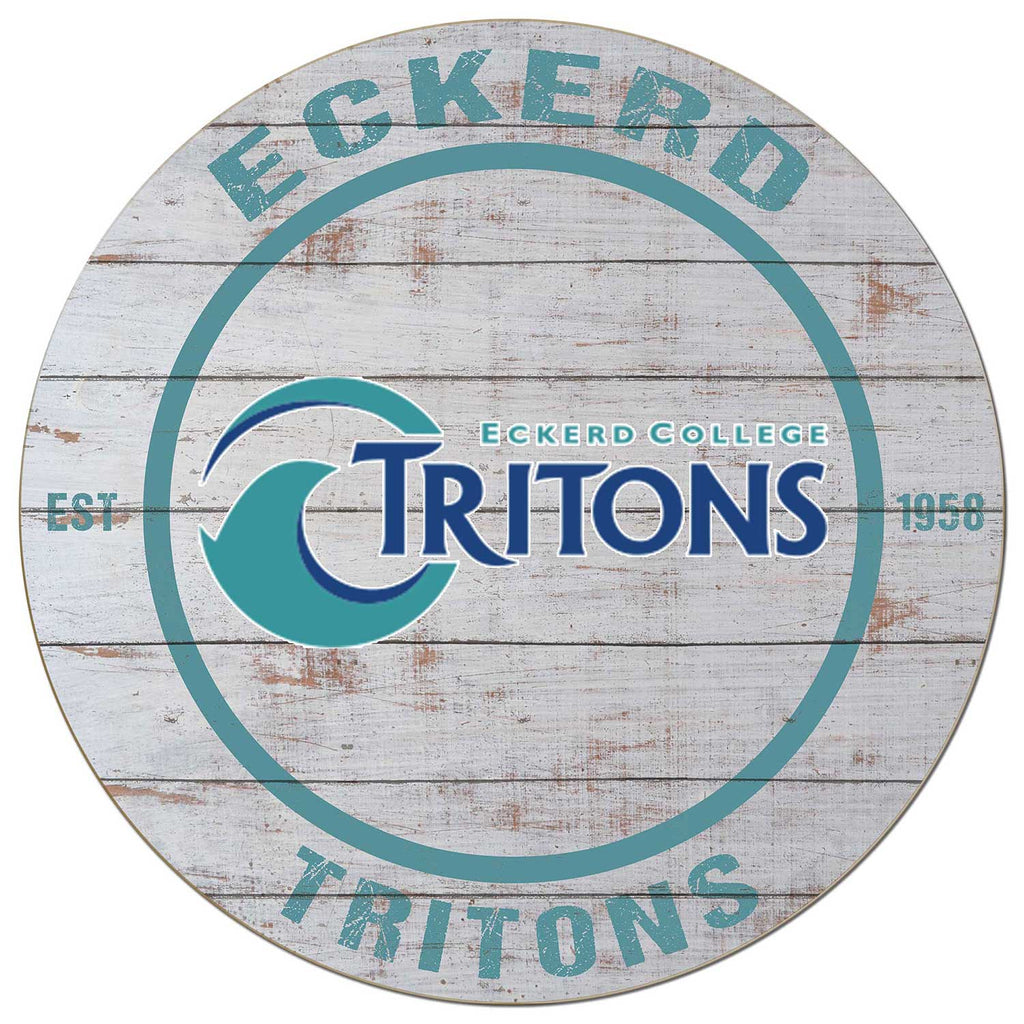 20x20 Weathered Circle Eckerd College Tritons