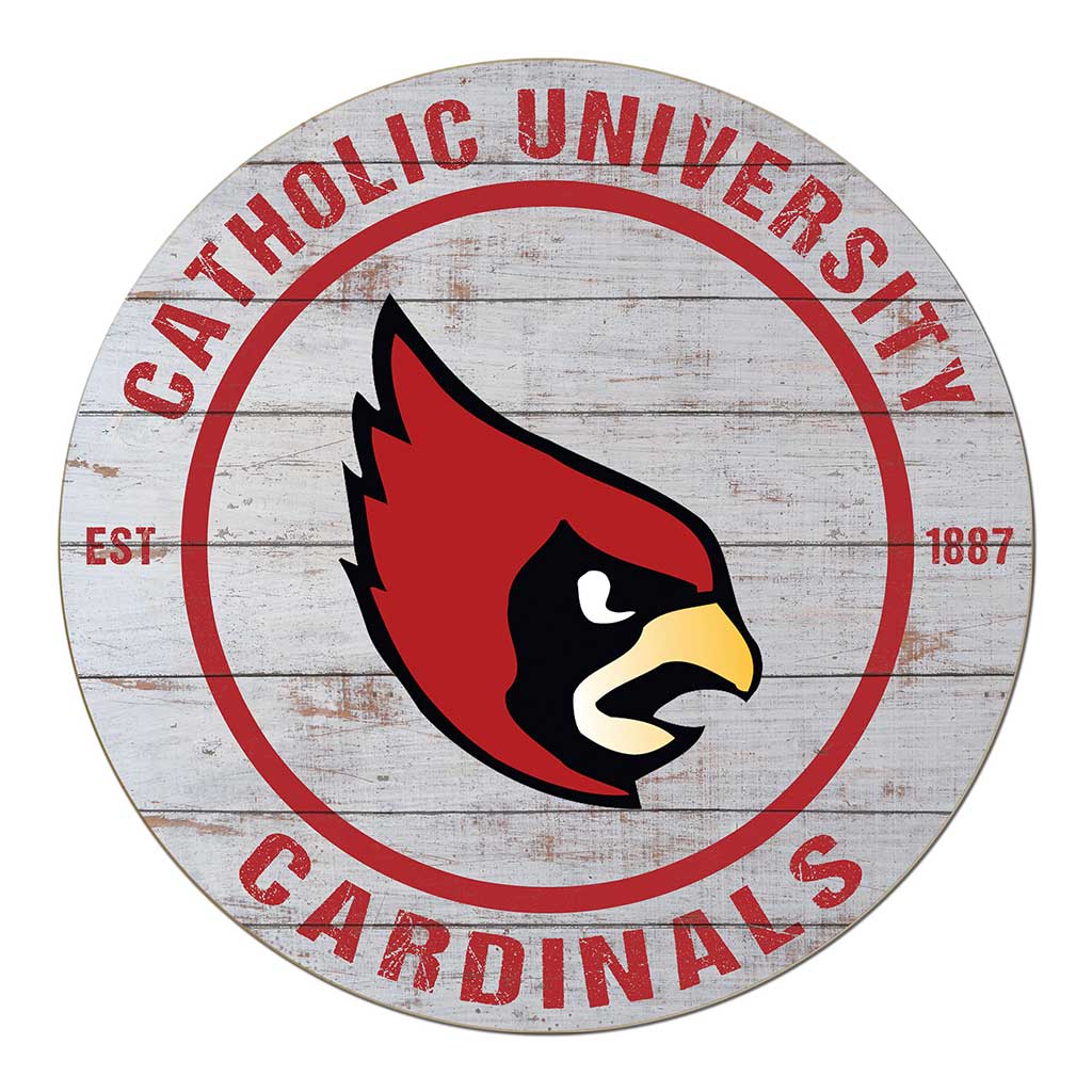 20x20 Weathered Circle The Catholic University of America Cardinals