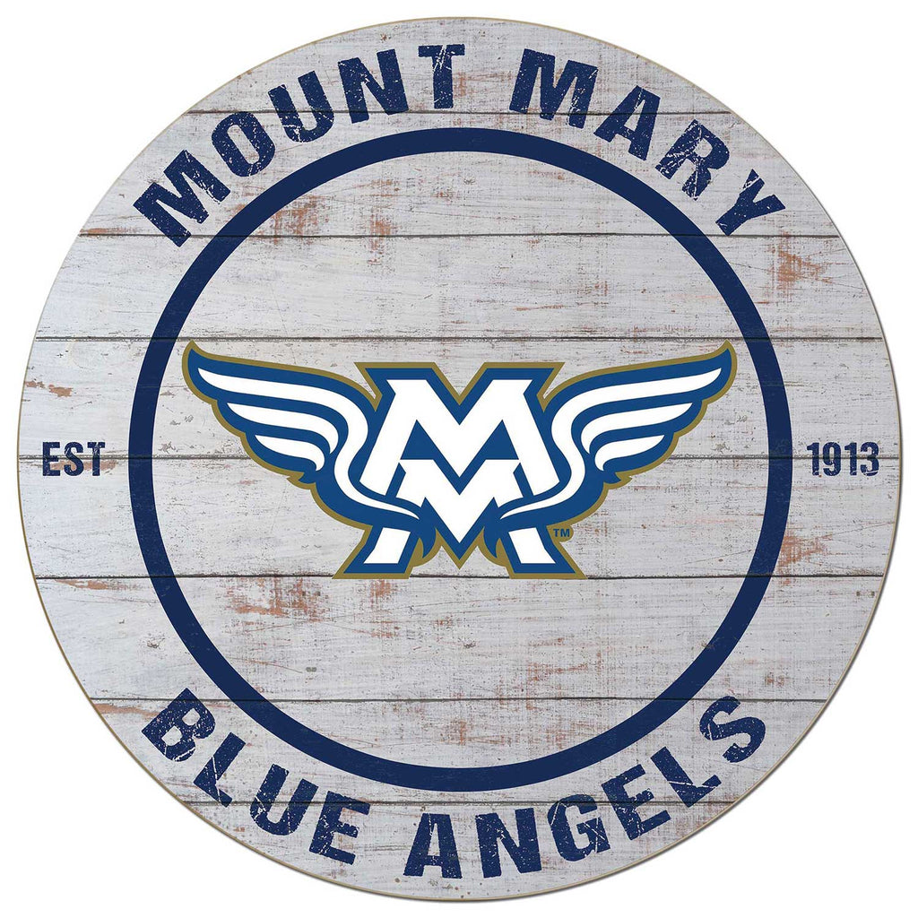 20x20 Weathered Circle Mount Mary University Blue Angels