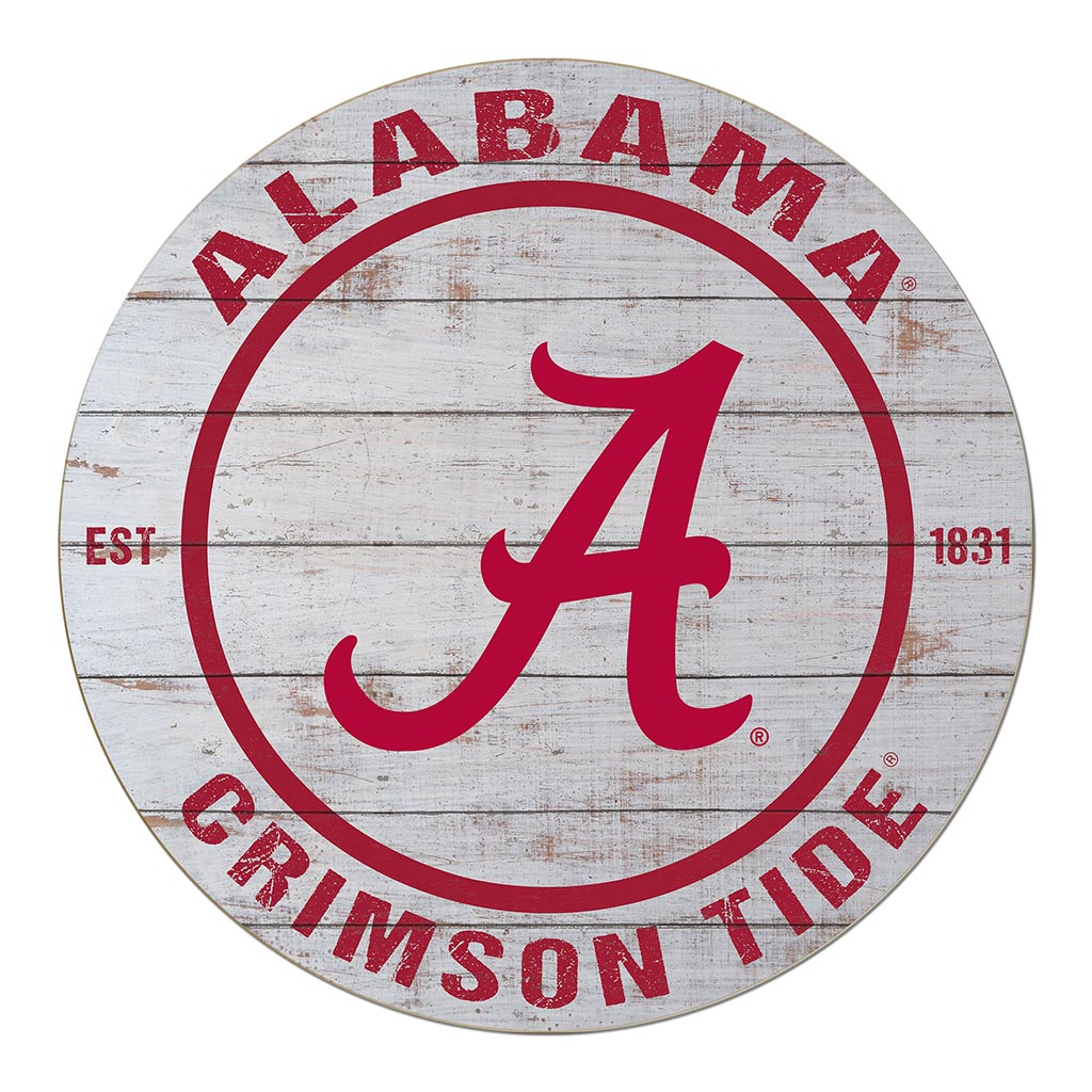 20x20 Weathered Circle Alabama Crimson Tide