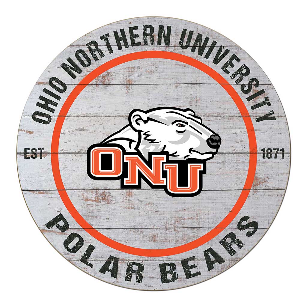 20x20 Weathered Circle Ohio Northern University Polar Bears