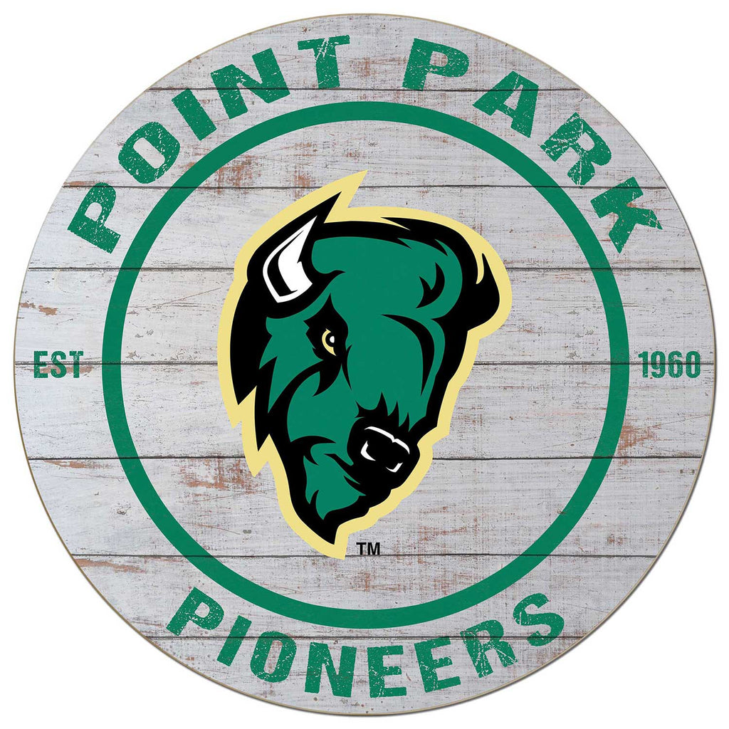 20x20 Weathered Circle Point Park University Pioneers
