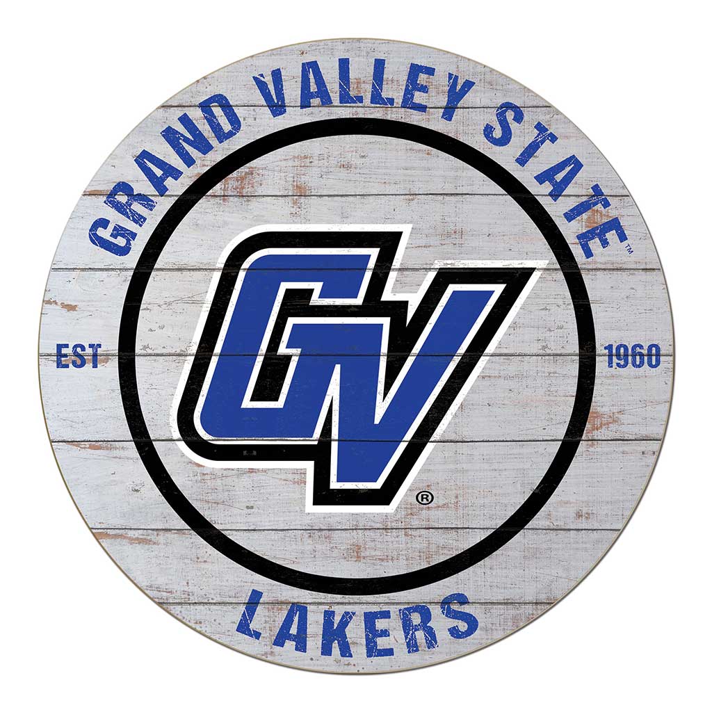 20x20 Weathered Circle Grand Valley State Lakers