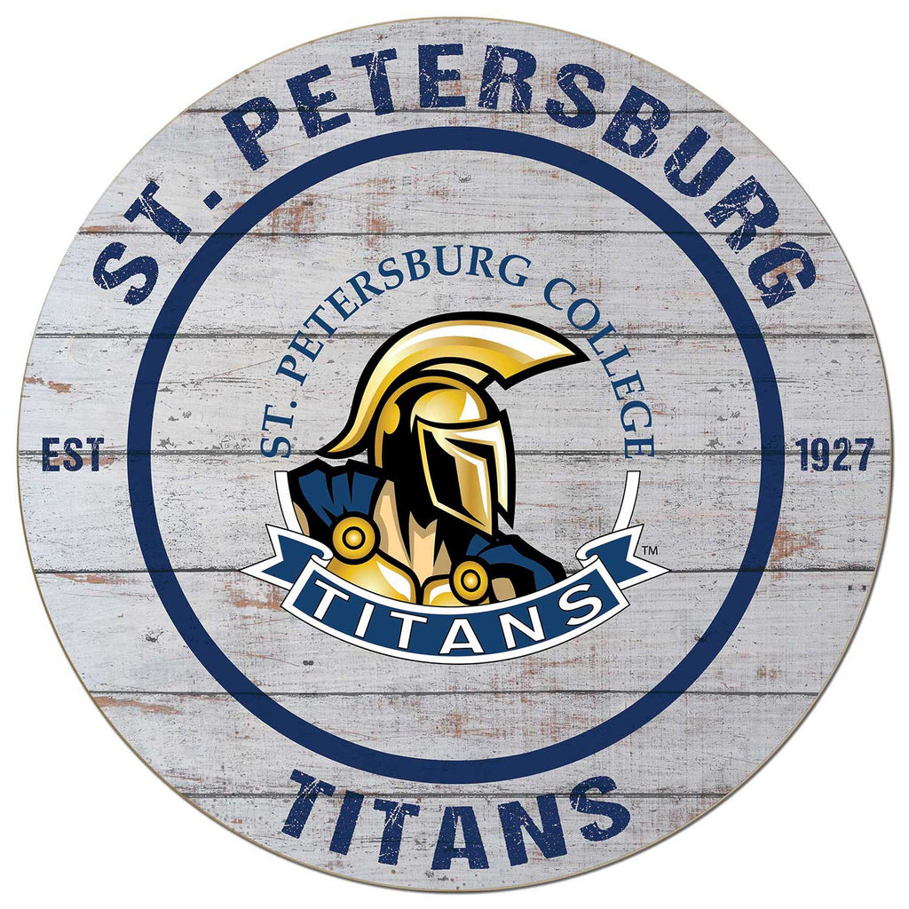 20x20 Weathered Circle St. Petersburg College Titans