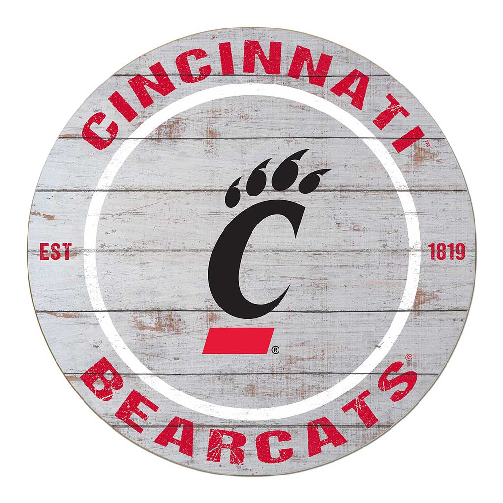 20x20 Weathered Circle Cincinnati Bearcats