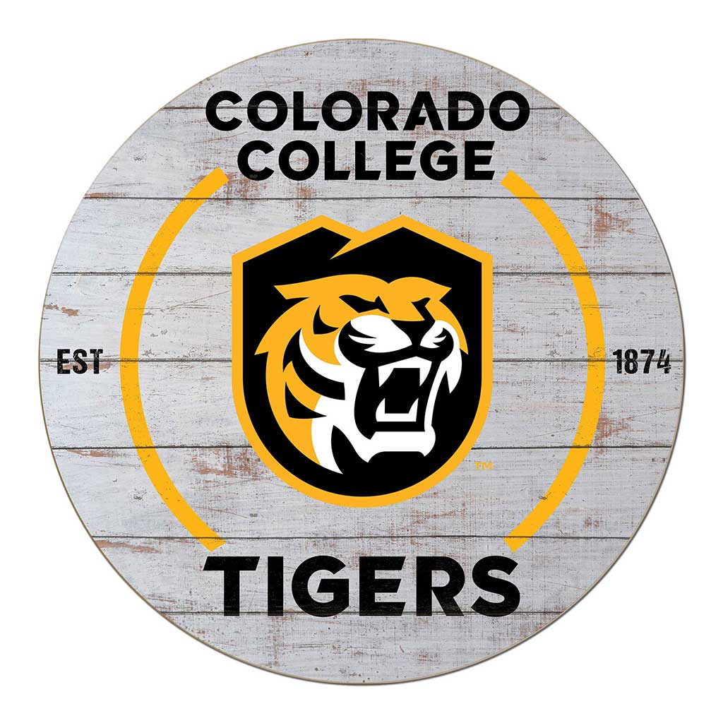 20x20 Weathered Circle Colorado College Tigers