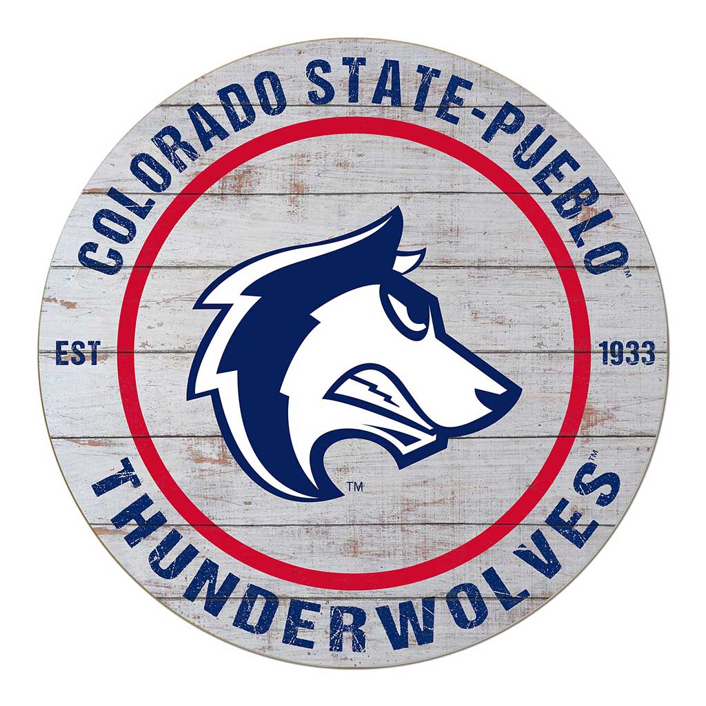 20x20 Weathered Circle Colorado State Pueblo Thunder Wolves