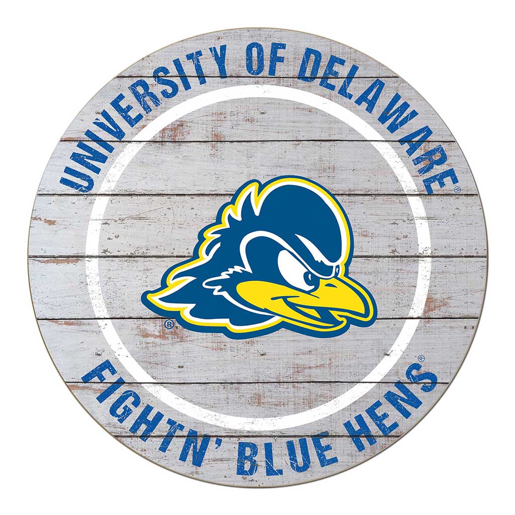 20x20 Weathered Circle Delaware Fightin Blue Hens