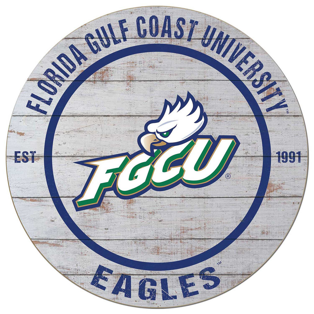 20x20 Weathered Circle Florida Gulf Coast Eagles