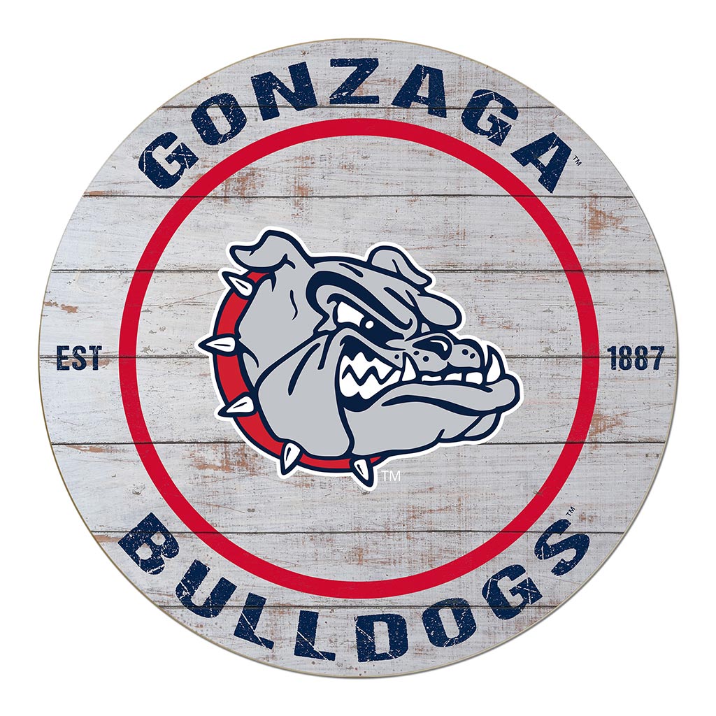 20x20 Weathered Circle Gonzaga Bulldogs