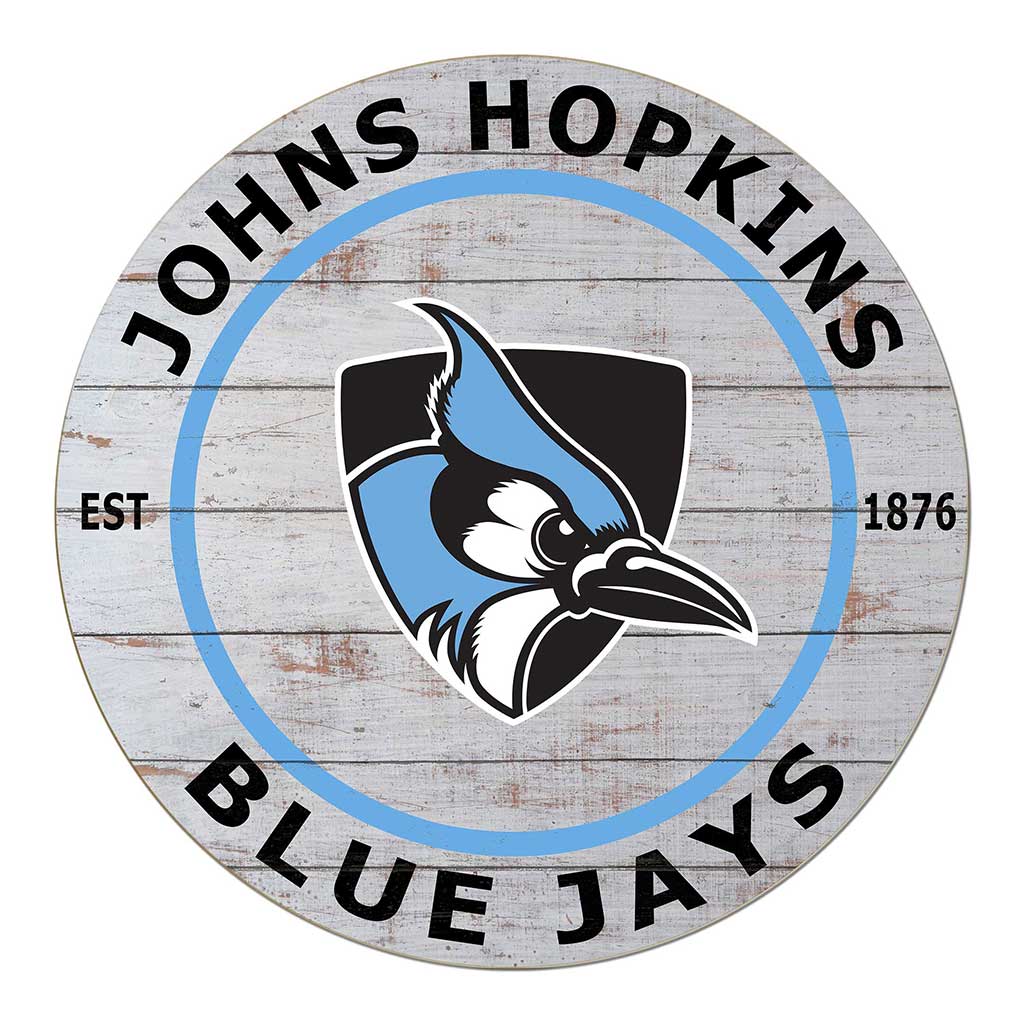 20x20 Weathered Circle Johns Hopkins Blue Jays