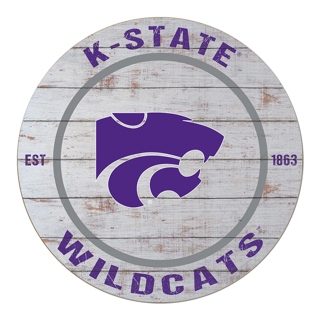 20x20 Weathered Circle Kansas State Wildcats