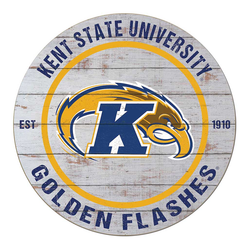 20x20 Weathered Circle Kent State Golden Flashes