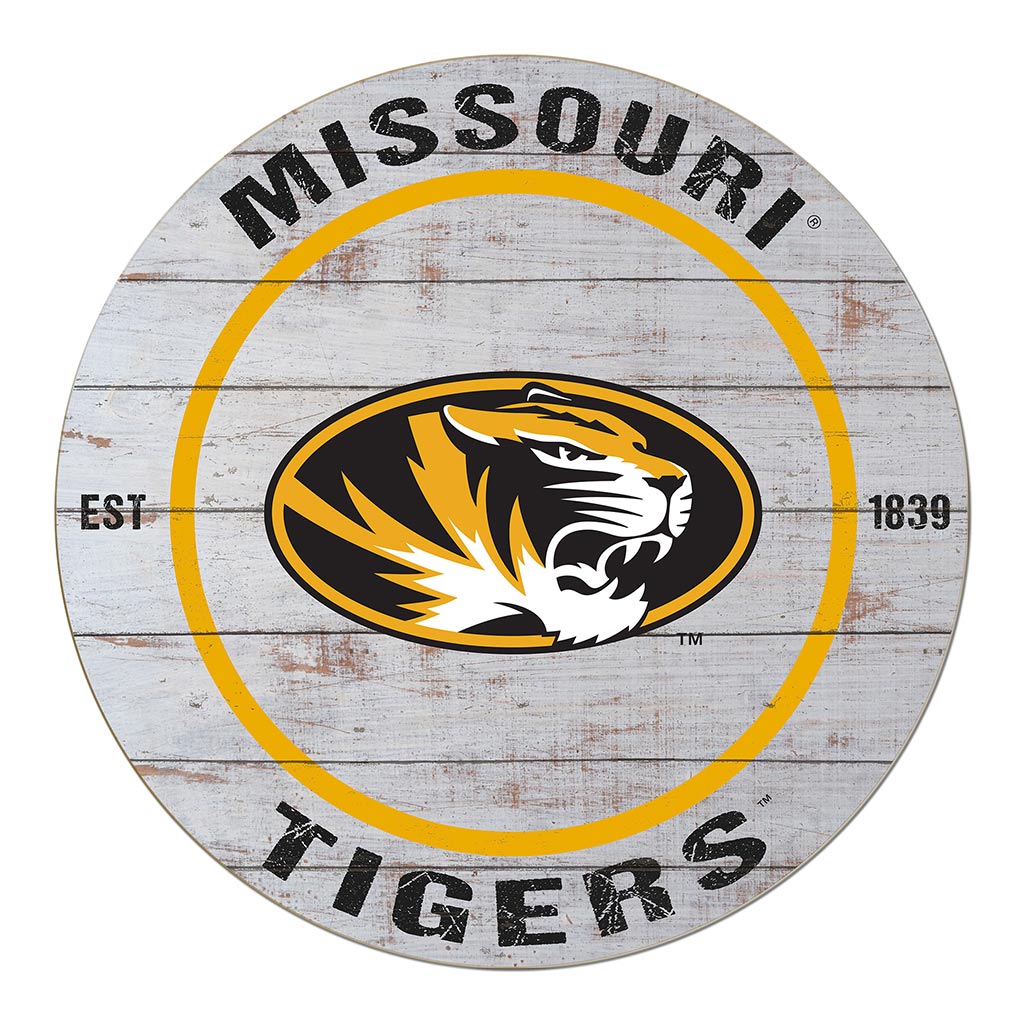 20x20 Weathered Circle Missouri Tigers