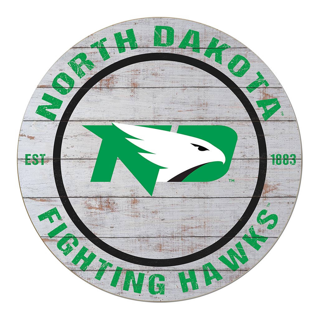 20x20 Weathered Circle North Dakota Fighting Hawks
