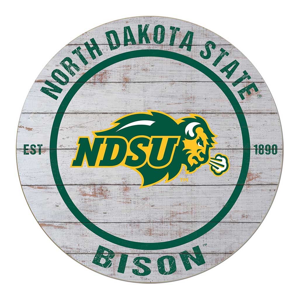 20x20 Weathered Circle North Dakota State Bison