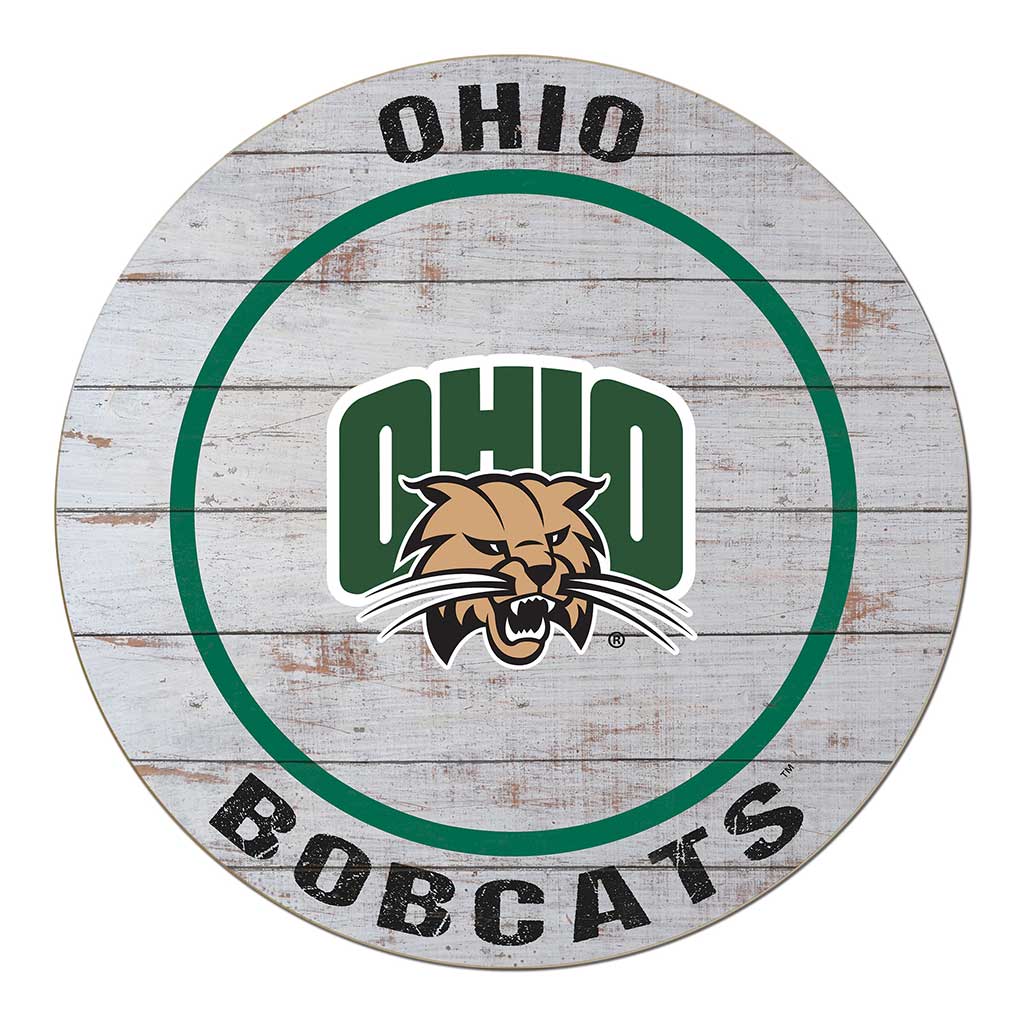 20x20 Weathered Circle Ohio Univ Bobcats