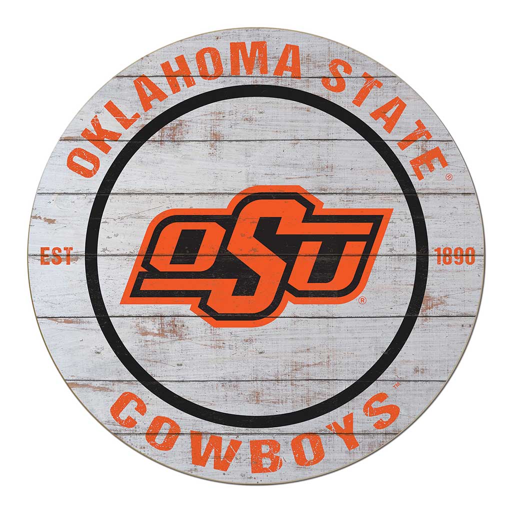 20x20 Weathered Circle Oklahoma State Cowboys