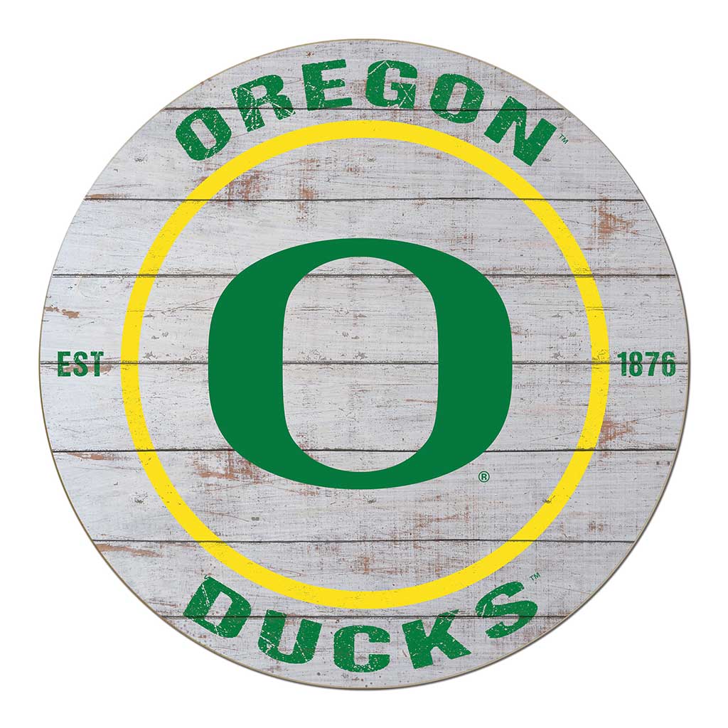 20x20 Weathered Circle Oregon Ducks