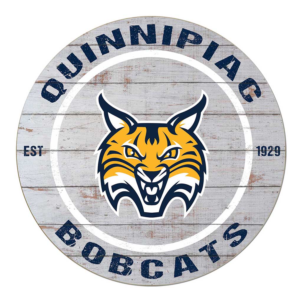 20x20 Weathered Circle Quinnipiac Bobcats