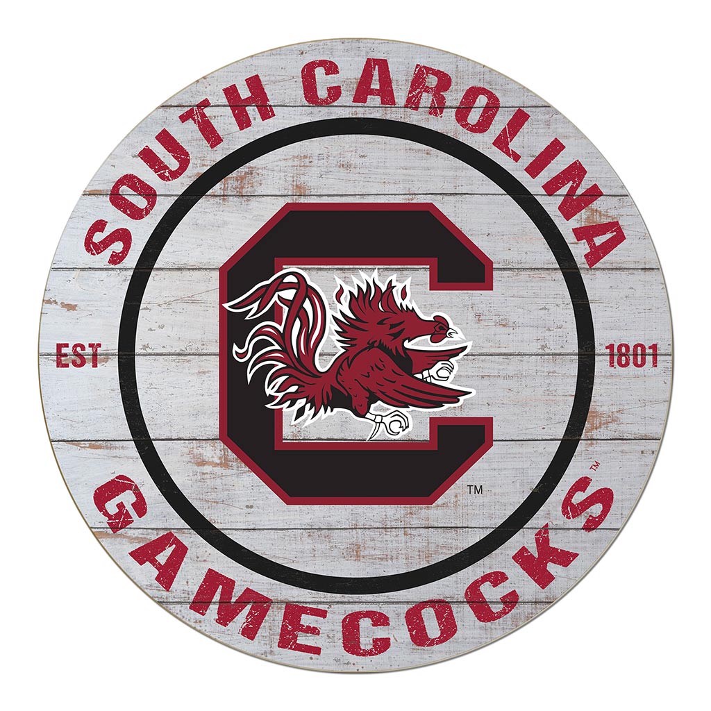 20x20 Weathered Circle South Carolina Gamecocks