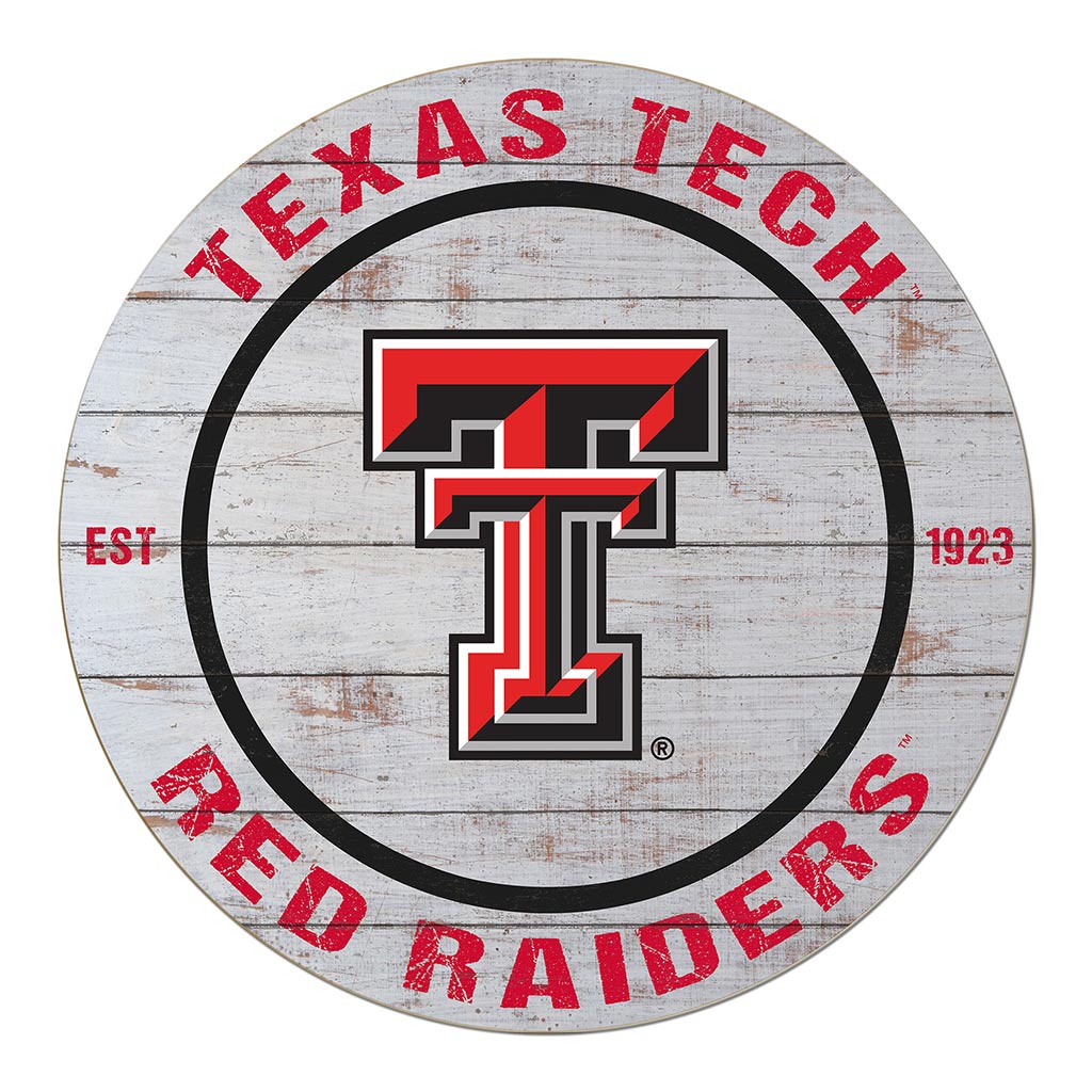 20x20 Weathered Circle Texas Tech Red Raiders