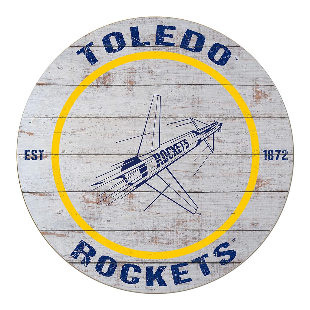 20x20 Weathered Circle Toledo Rockets Alternate Logo