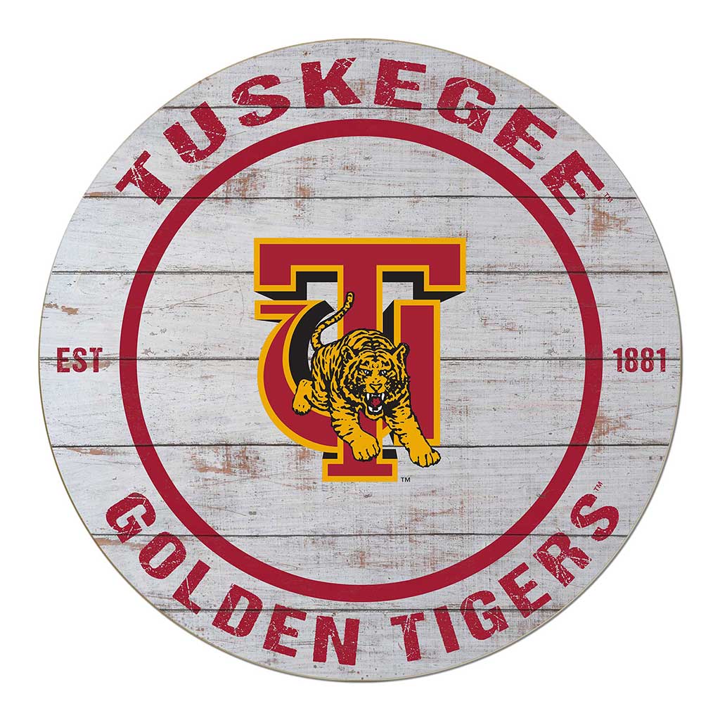 20x20 Weathered Circle Tuskegee Golden Tigers