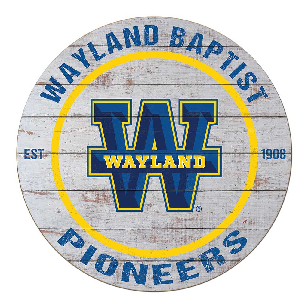 20x20 Weathered Circle Wayland Baptist Pioneers
