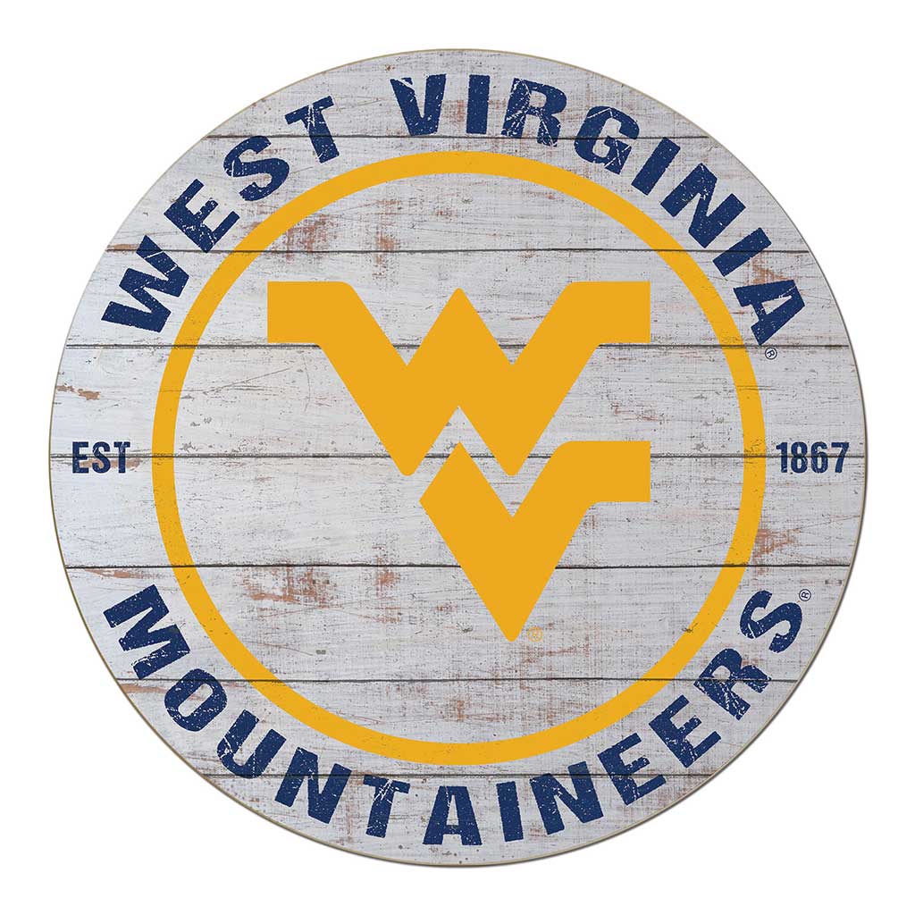 20x20 Weathered Circle West Virginia Mountaineers