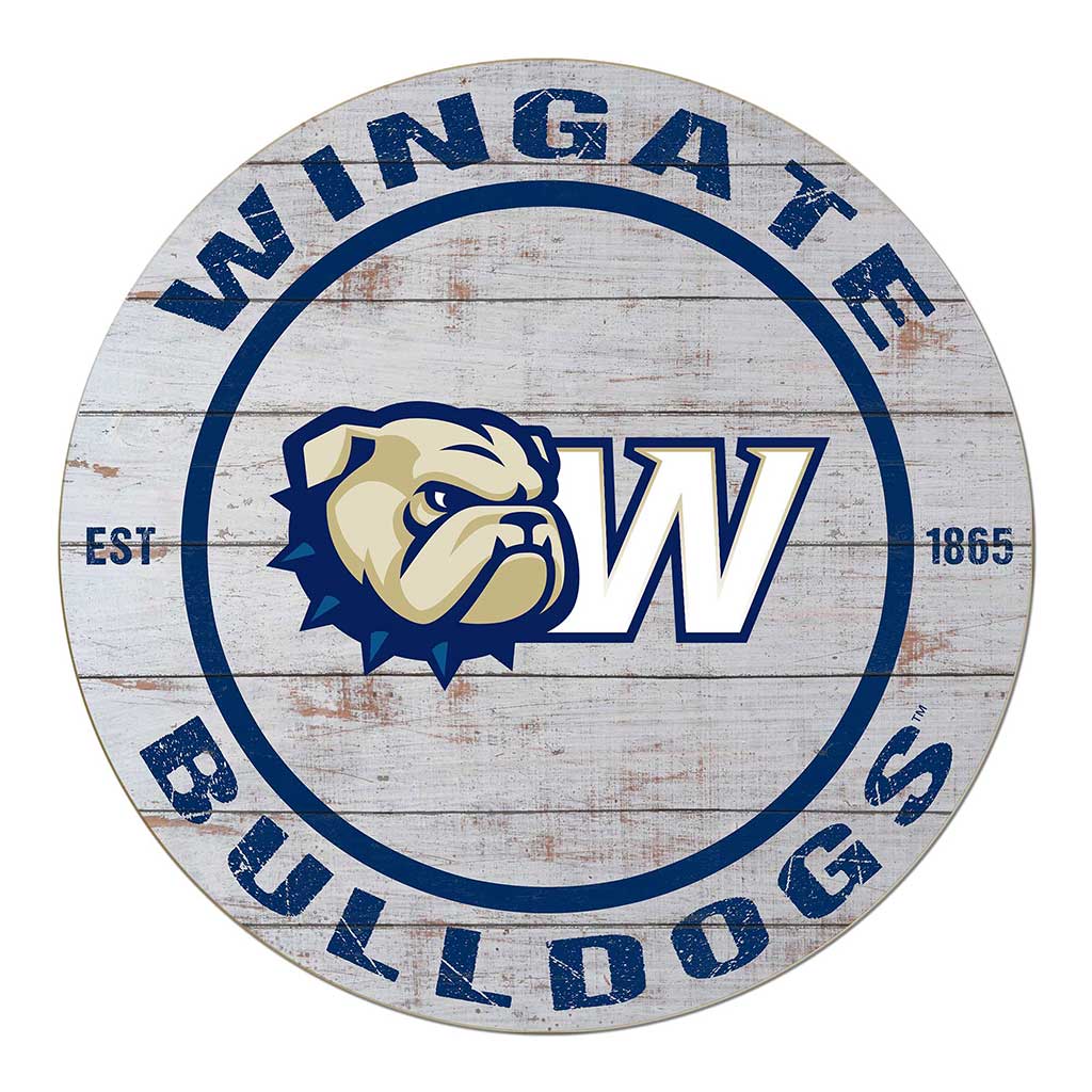 20x20 Weathered Circle Wingate Bulldogs