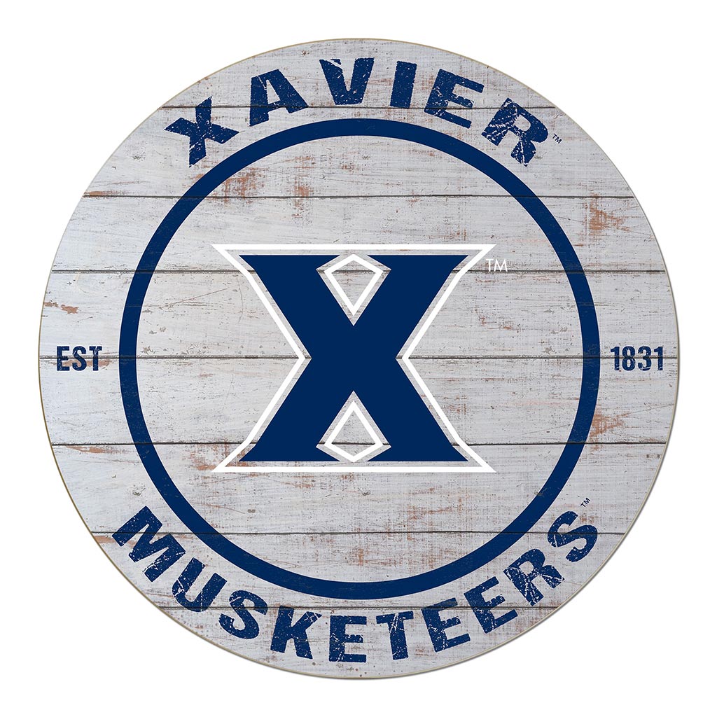 20x20 Weathered Circle Xavier Ohio Musketeers
