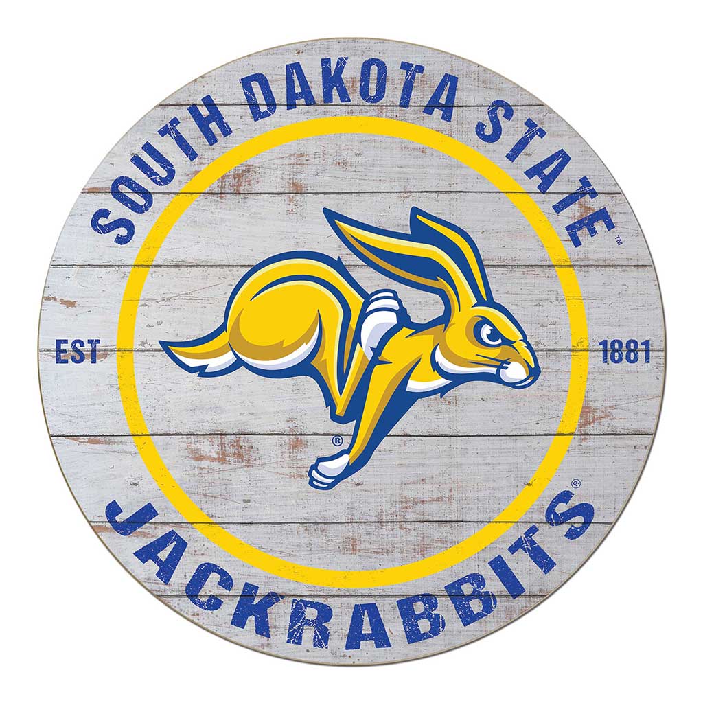 20x20 Weathered Circle South Dakota State University Jackrabbits