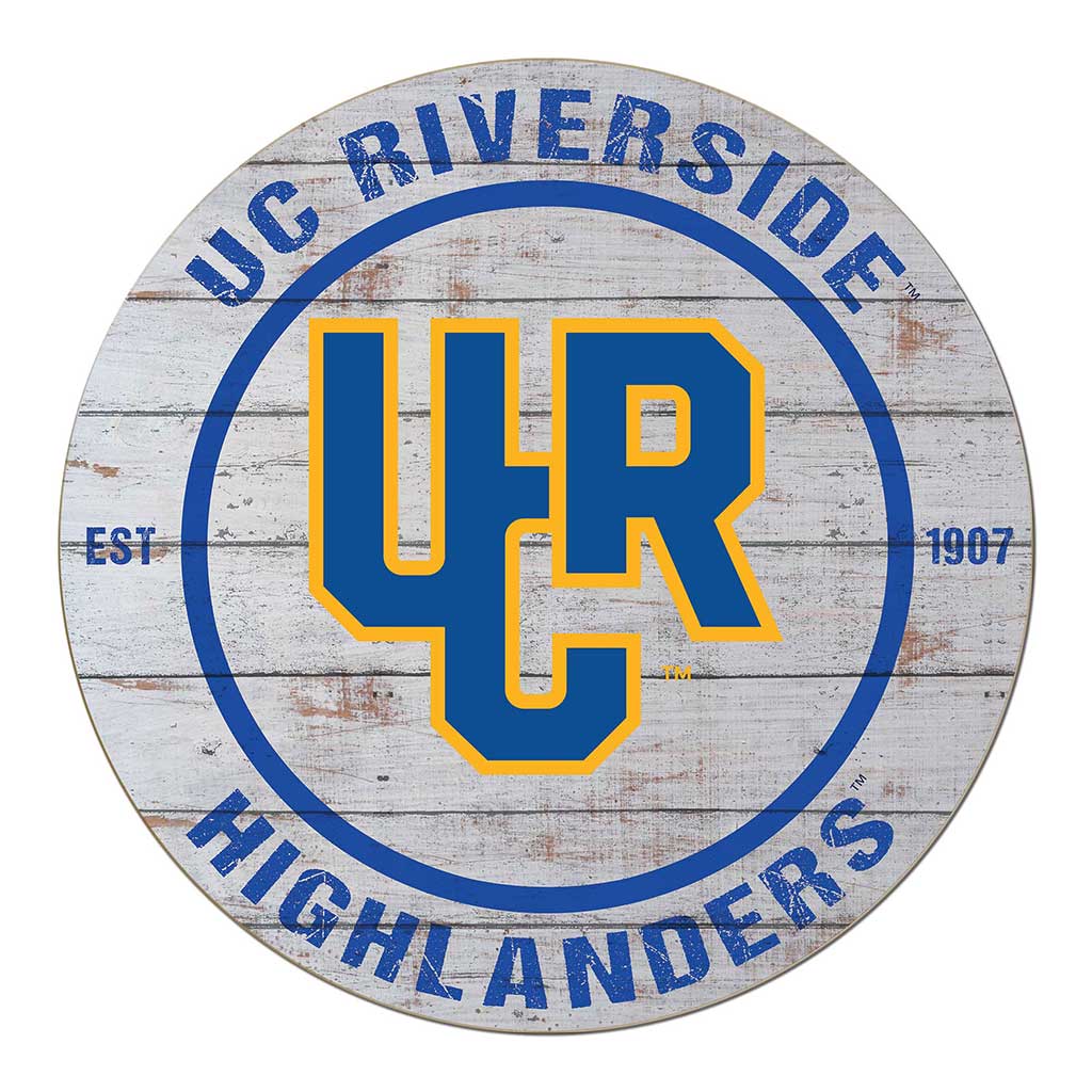 20x20 Weathered Circle University of California Riverside Highlanders