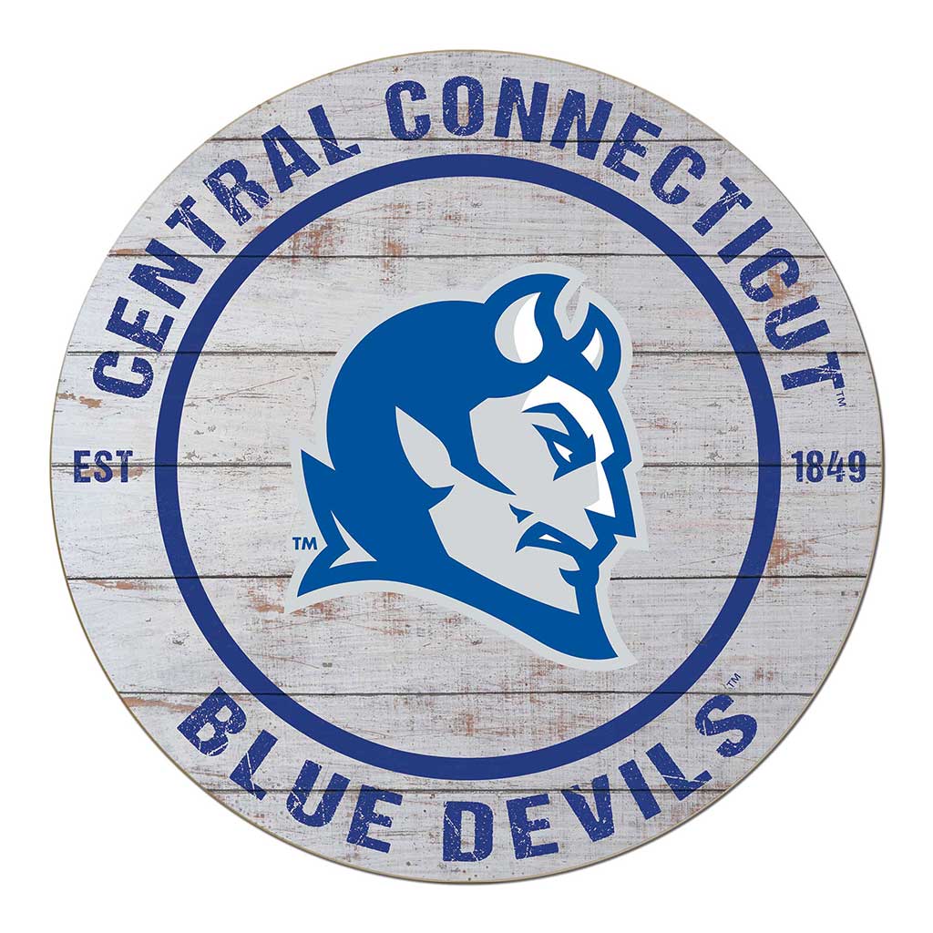 20x20 Weathered Circle Central Connecticut State Blue Devils